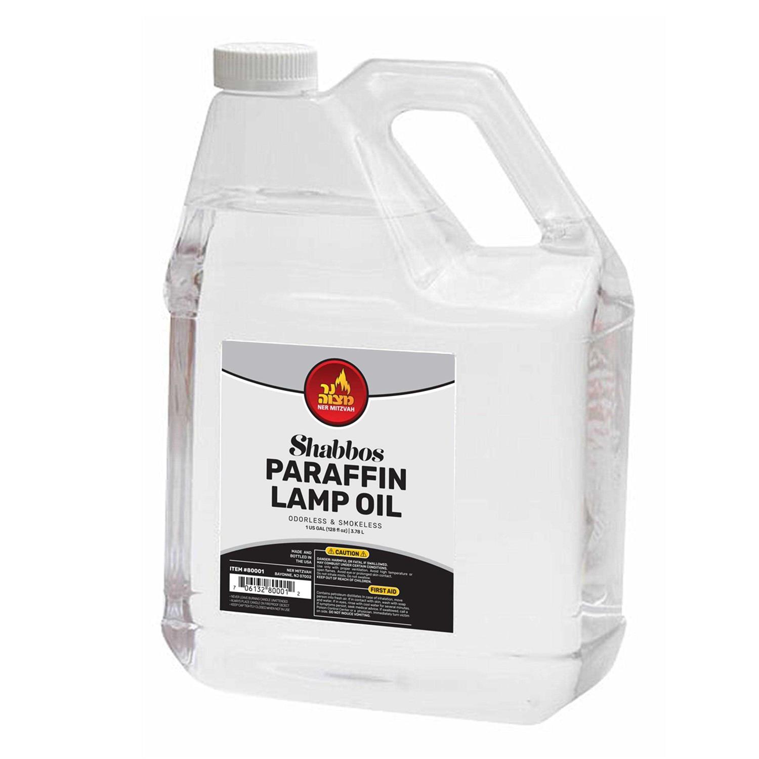Ner Mitzvah 1 Gallon Paraffin Lamp Oil Clear Smokeless, Odorless, Clean Burning Fuel for Indoor and Outdoor Use