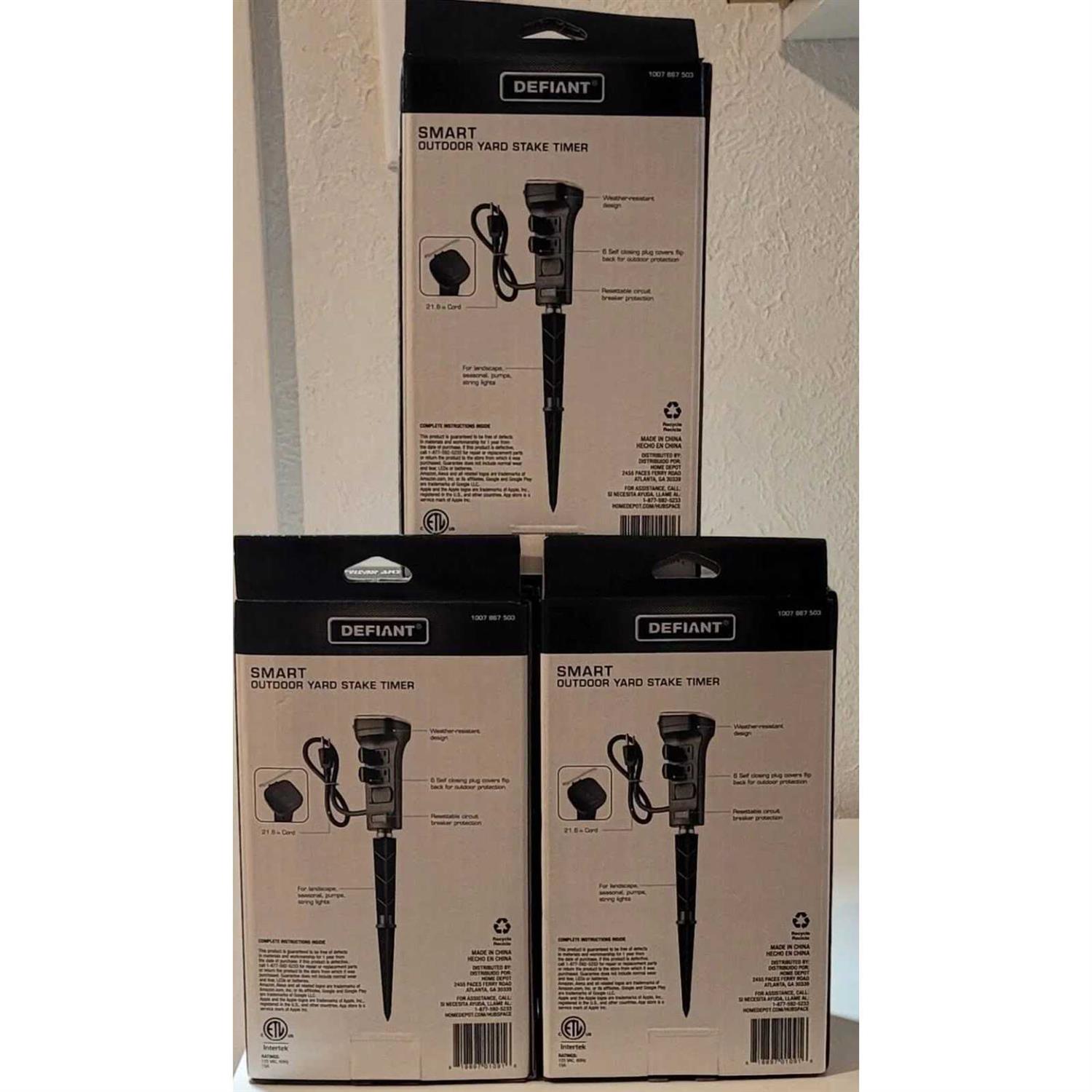 Defiant Smart Outdoor 6-Outlet Power Stake