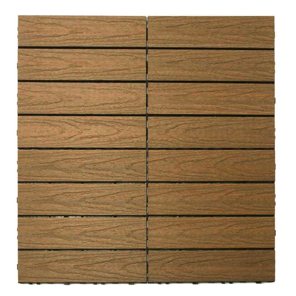 NewTechWood US-QD-ZX-OK UltraShield Naturale Outdoor Composite Quick Deck Tile
