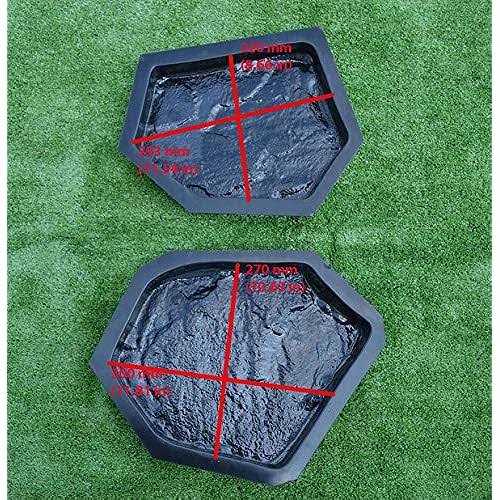 Svitmolds Concrete molds Diy Sold 6 pcs Plastic Moulds Flagstone Casting Concrete Paving Garden Paths Stone Patio Pavers for Garden Walkway #s34