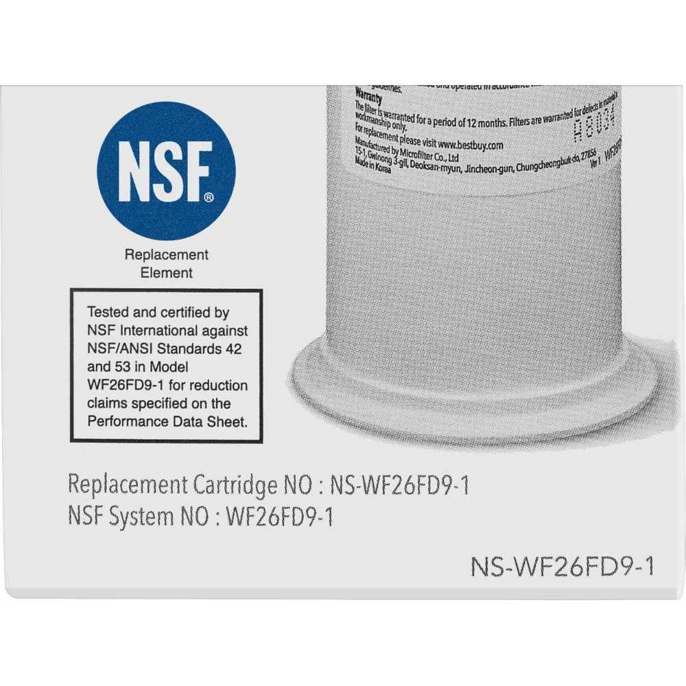 Insignia Ns-wf26fd9-1 Refrigerator water filter