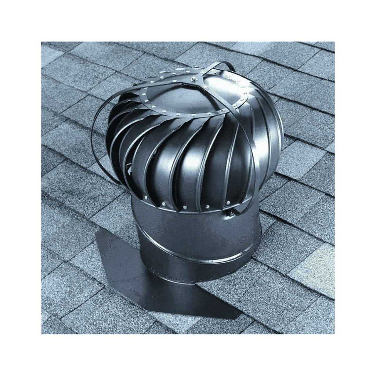 Air Vent 12 in. Weatherwood Aluminum Externally Braced Wind Turbine