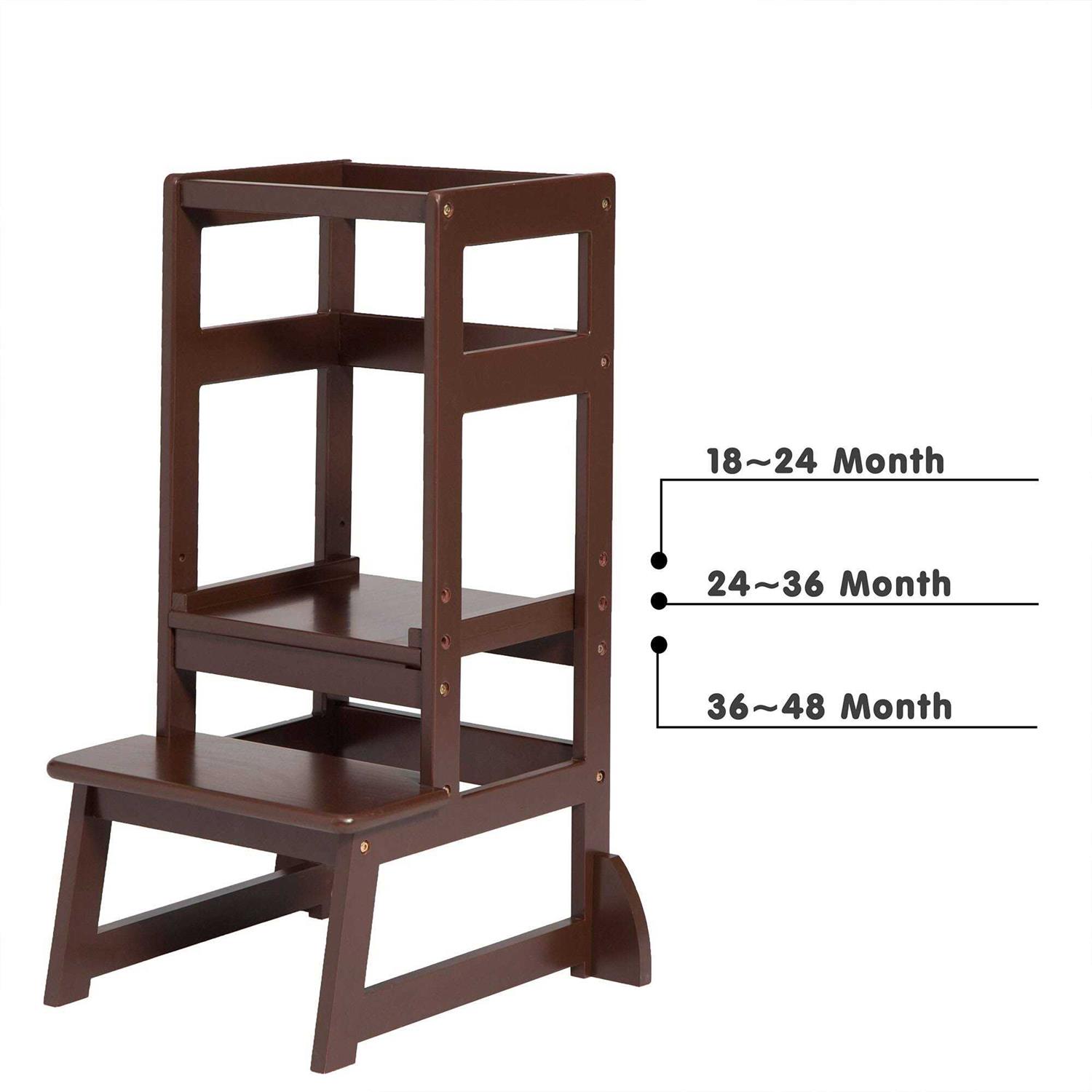 SDADI Mother's Helper Adjustable Height Kids Kitchen Step Stool