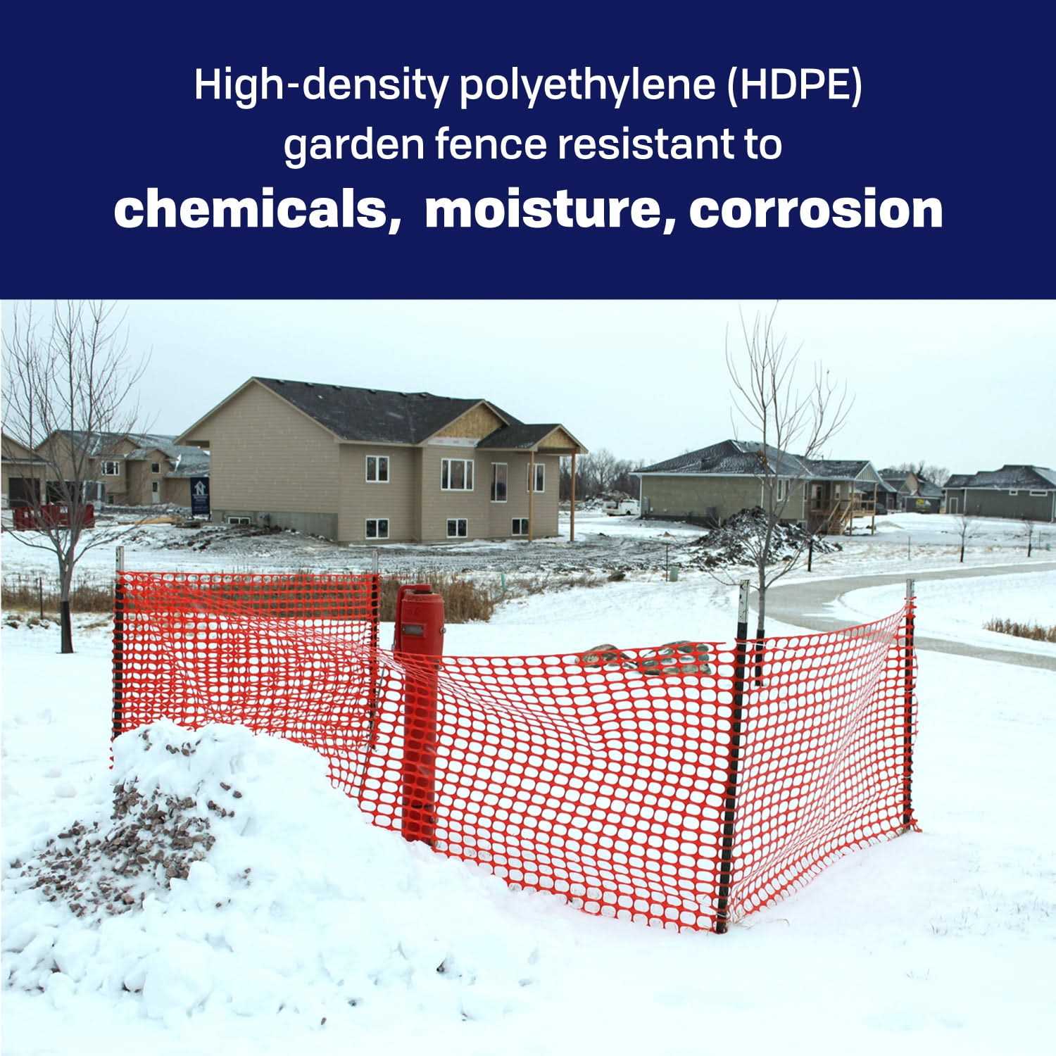 BISupply Temporary Fencing for Yard Green Outdoor Plastic Construction Fencing Roll for Dogs, Garden and Events