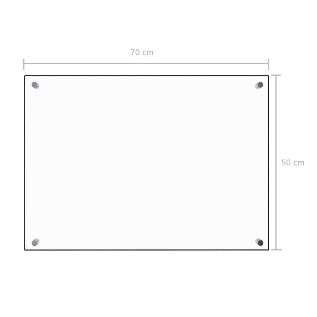 vidaXL Kitchen Backsplash Transparent Tempered Glass