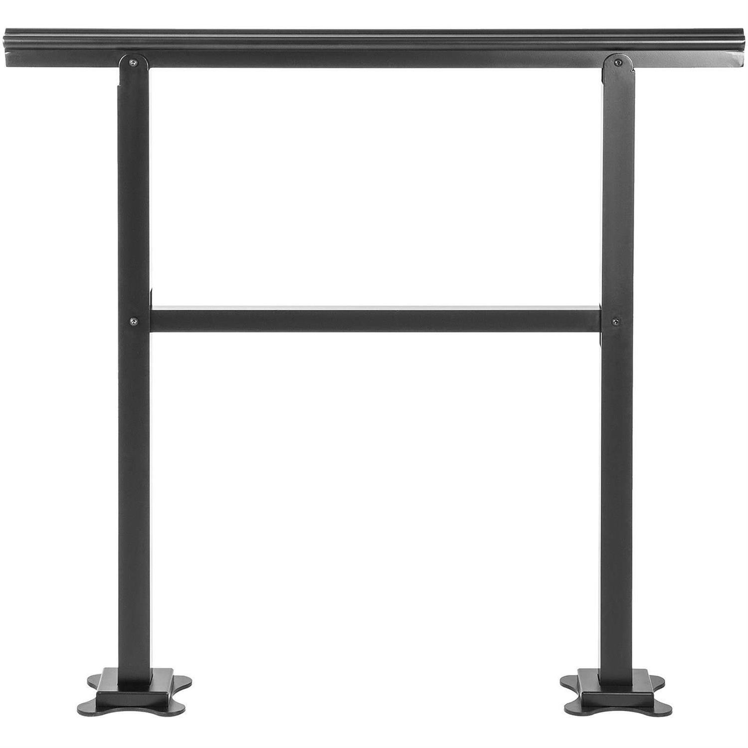 VEVOR Outdoor Handrail 165LBS Load Handrail Outdoor Stairs Aluminum Stair Handrail 36 x 35 Outdoor Stair Railing Transitional R