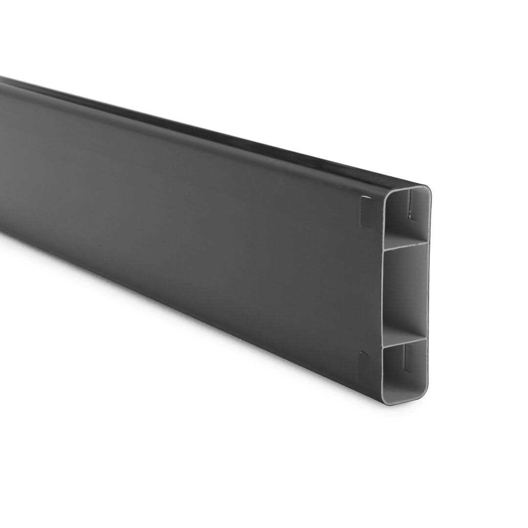 Outdoor Essentials 8 ft Vinyl Black Ranch Rail