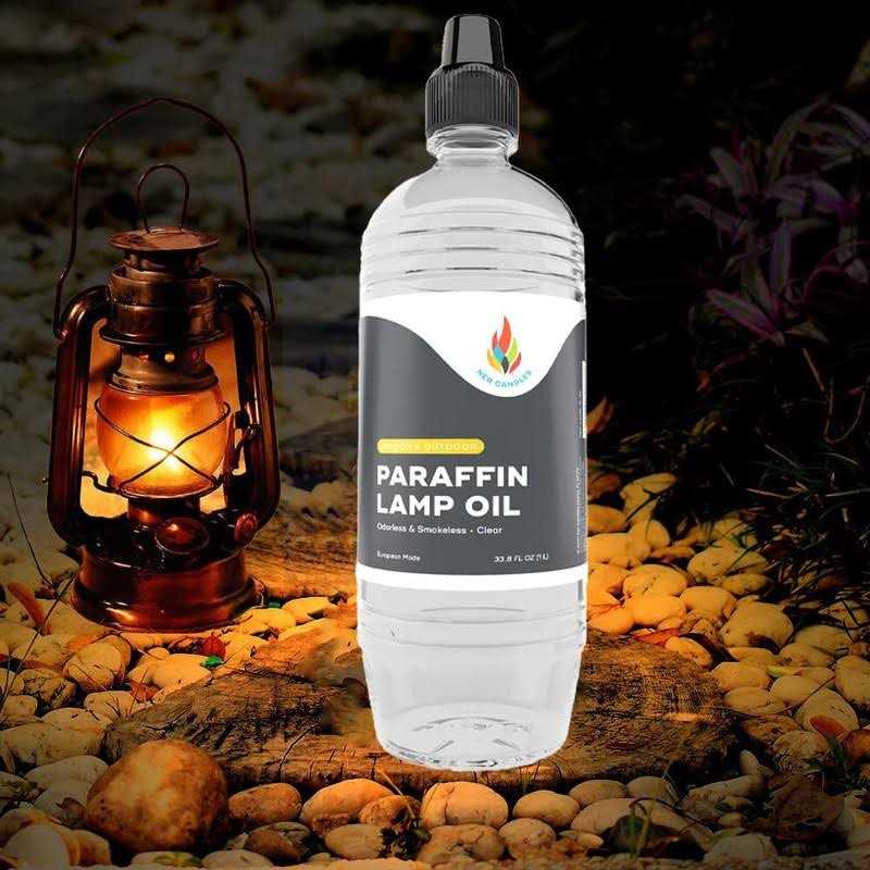 The Dreidel Company Liquid Paraffin Lamp Oil 1 Liter Smokeless, Odorless, Ultra Clean Burning Fuel for Indoor and Outdoor Use