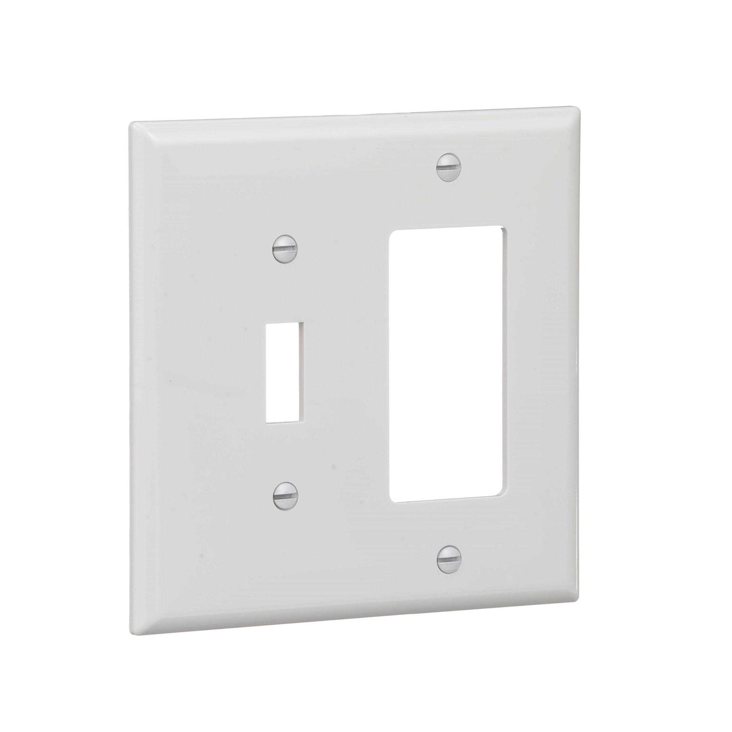 Eaton 2-Gang Midsize Toggle/Decorator Wall Plate