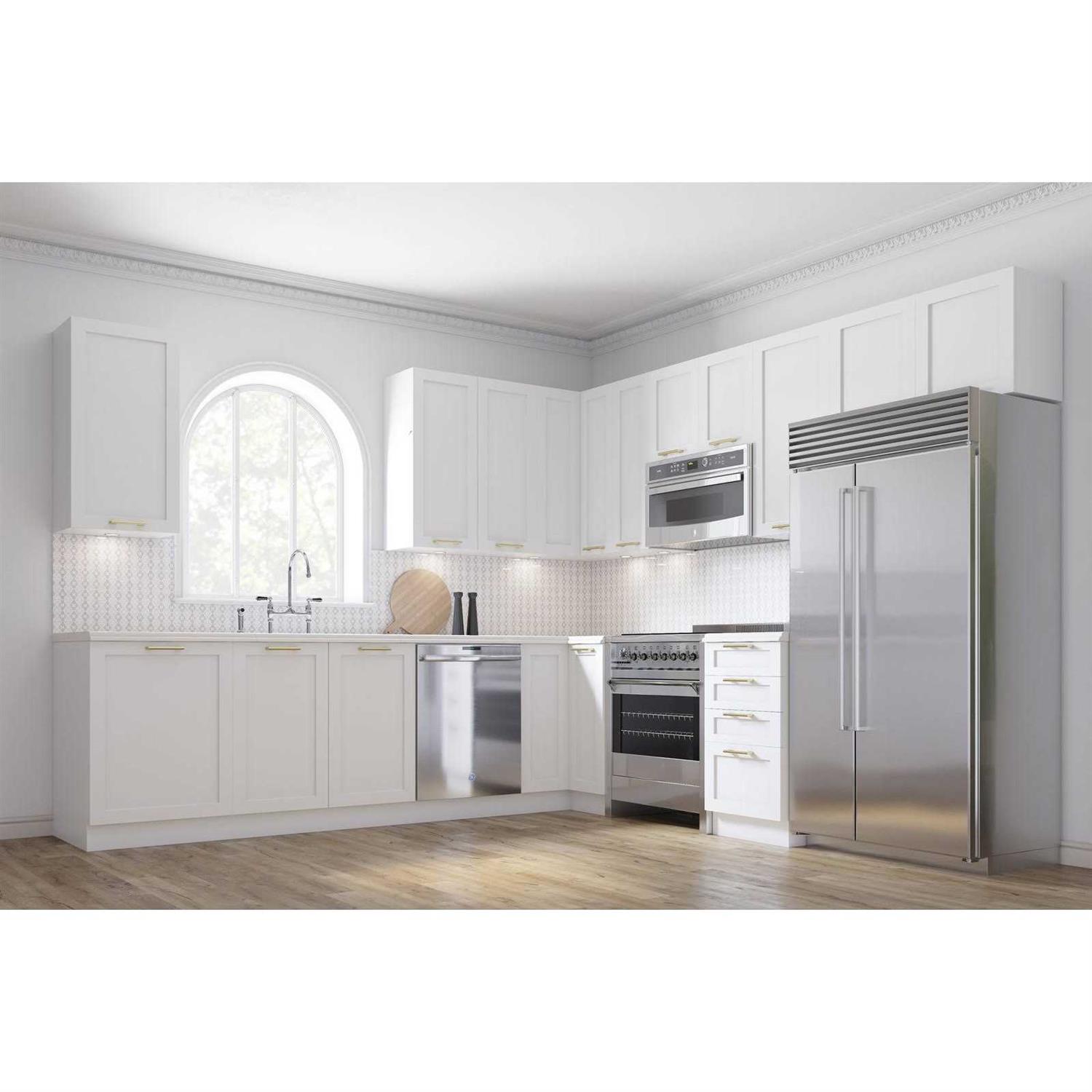 White Shaker Style Base Kitchen Cabinet End Panel Cambridge SA-BUEP30-SW
