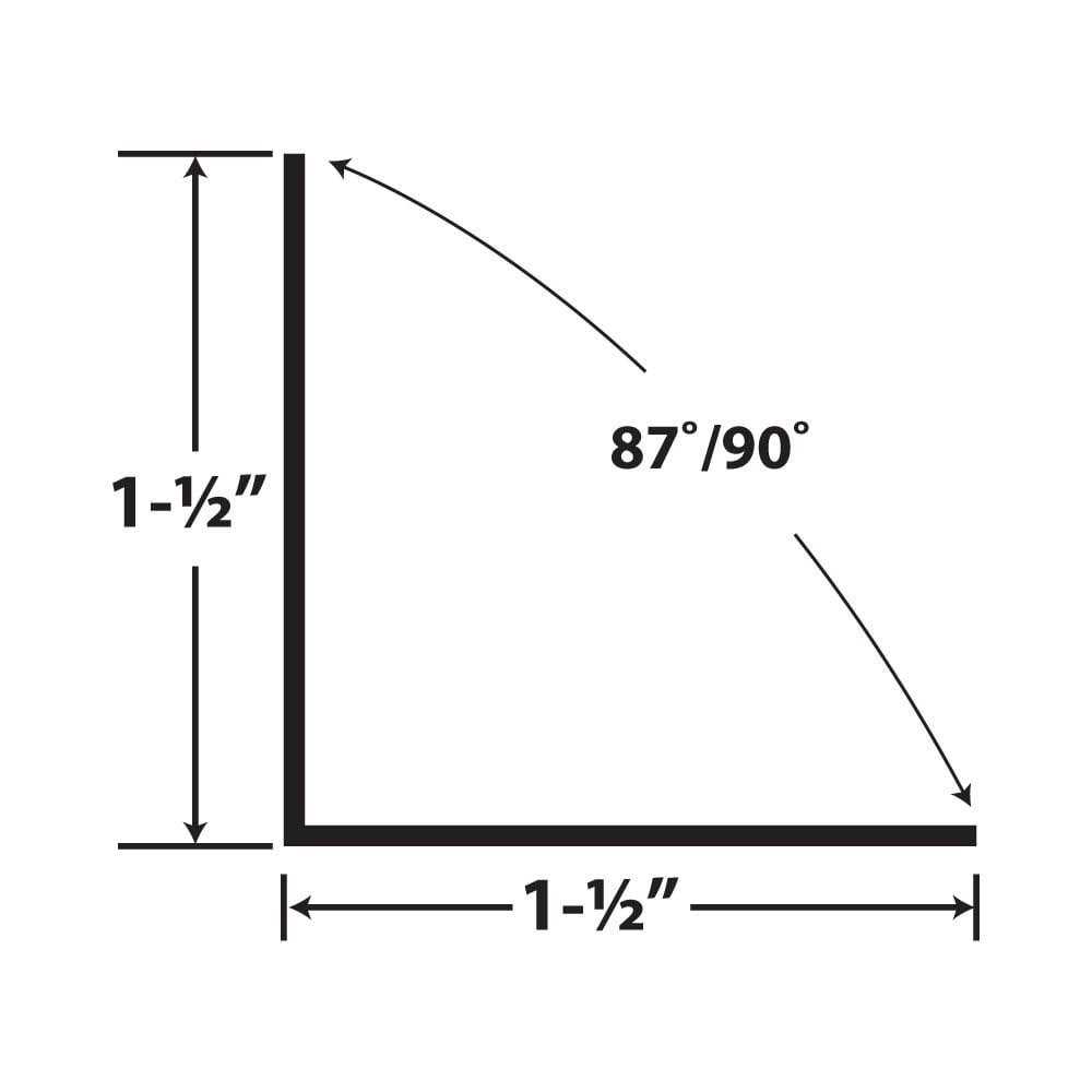 Outwater White 7/64 Thick Styrene Plastic Even Leg Angle Moulding Lengths