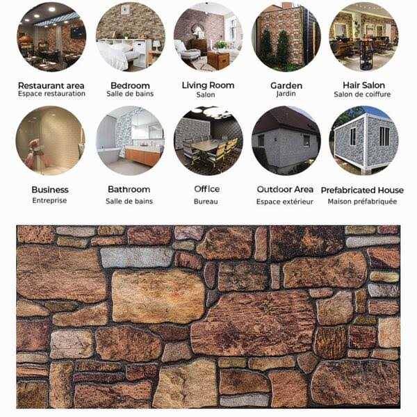 Dundee Deco Faux Stone Styrofoam 3D Decorative Wall