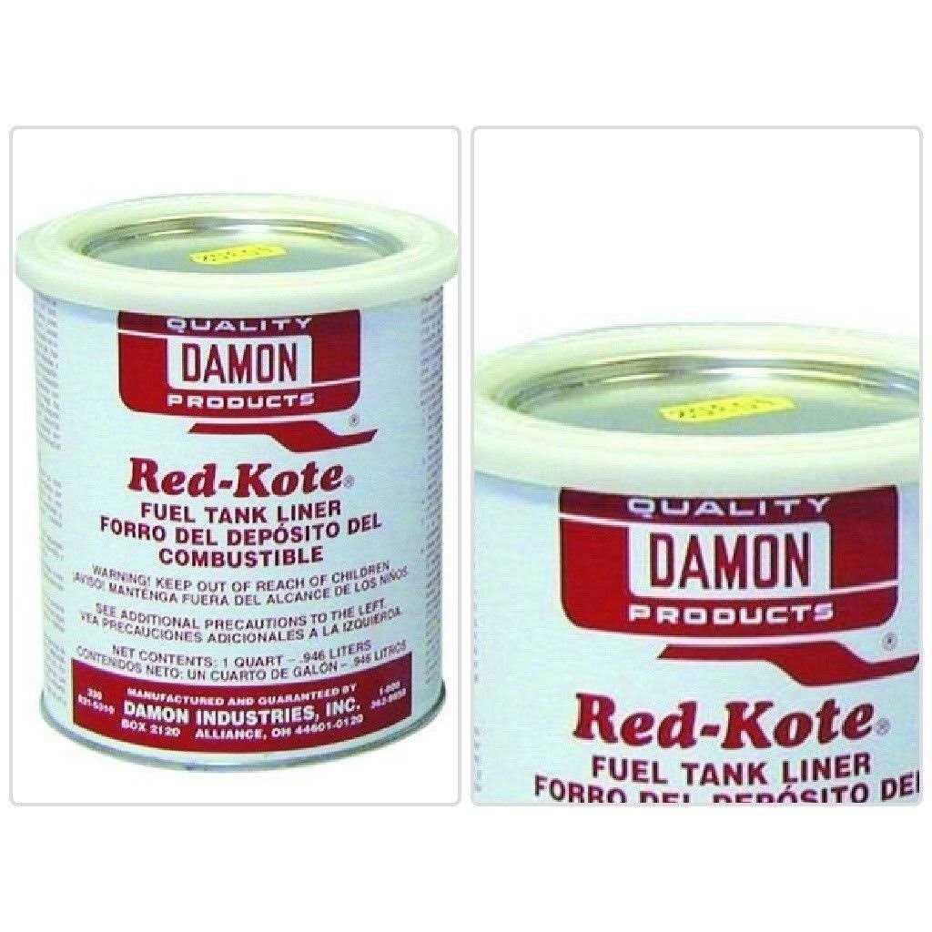 Red Kote Quart Coat GAS Fuel Tank Sealer Liner GAS Oil DIESEL