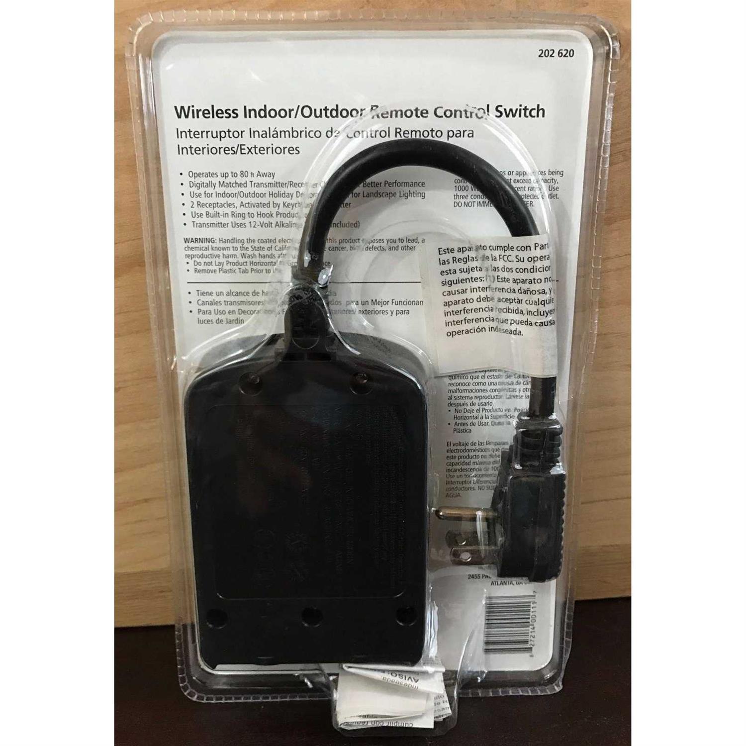 Home Accents Holiday Wireless Indoor Outdoor Remote Control Switch