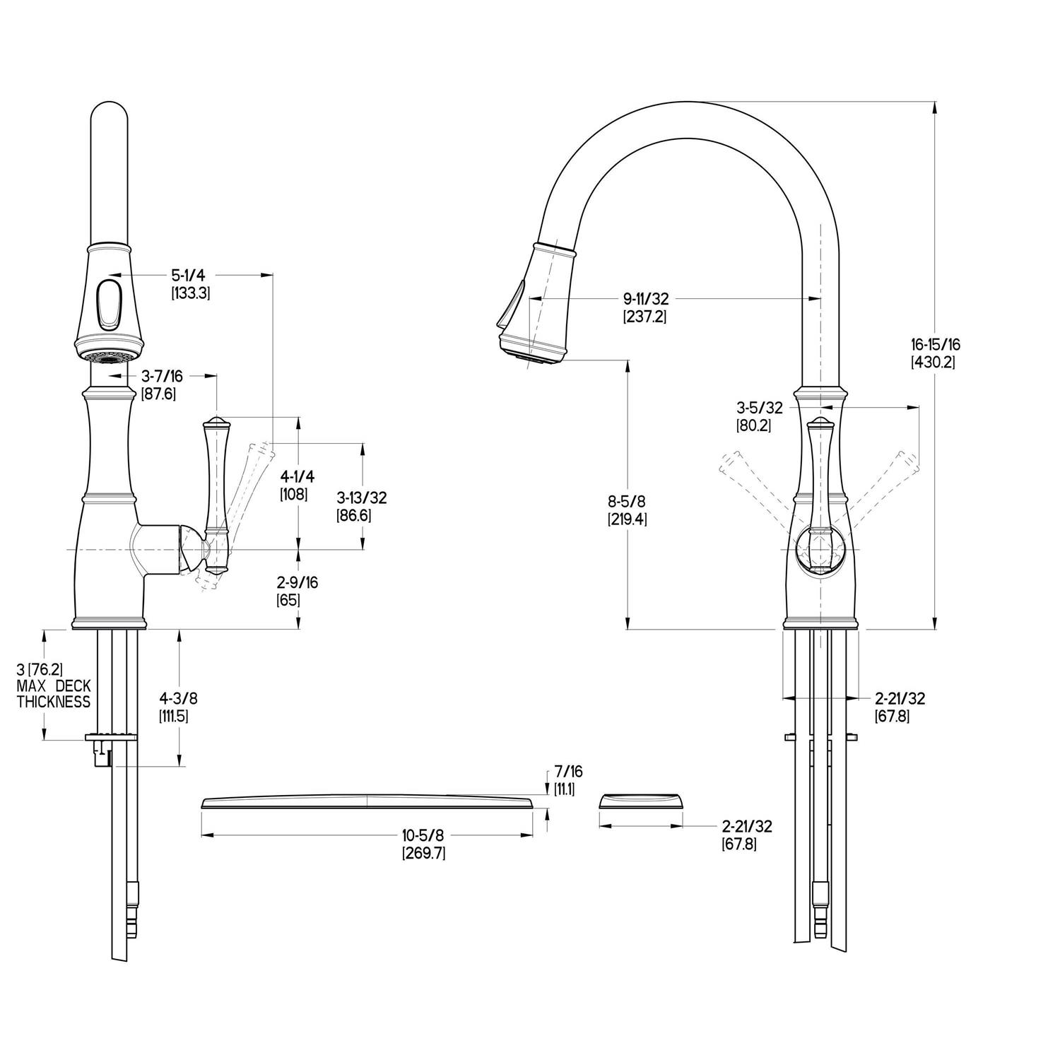 Pfister Wheaton Single Handle Pull Down Kitchen Faucet GT529-WH1