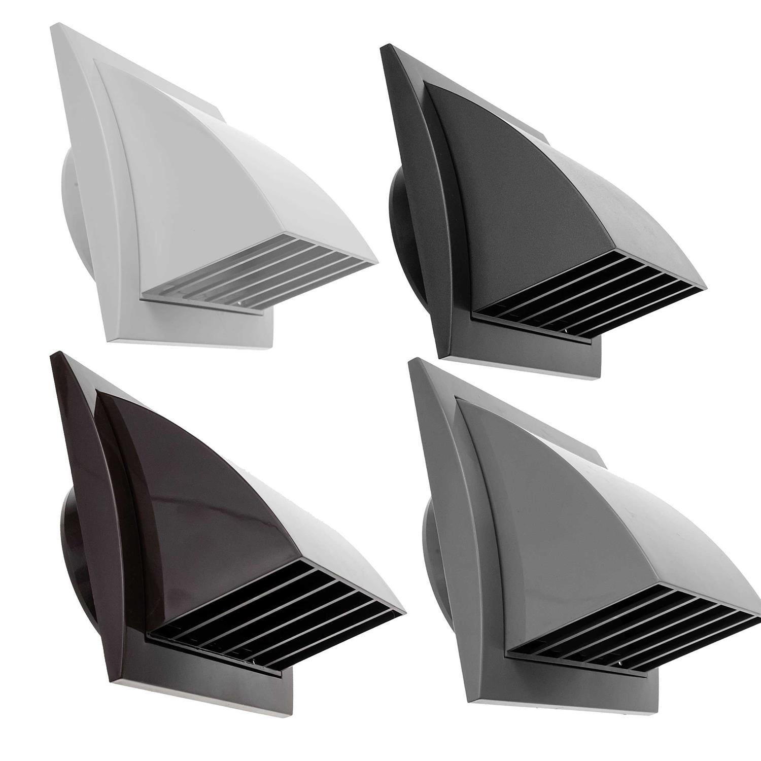 Repa Market 4'' Inch Exhaust Hood Vent with Rain Cover and Flap Indoor and Outdoor Air Vent Cover
