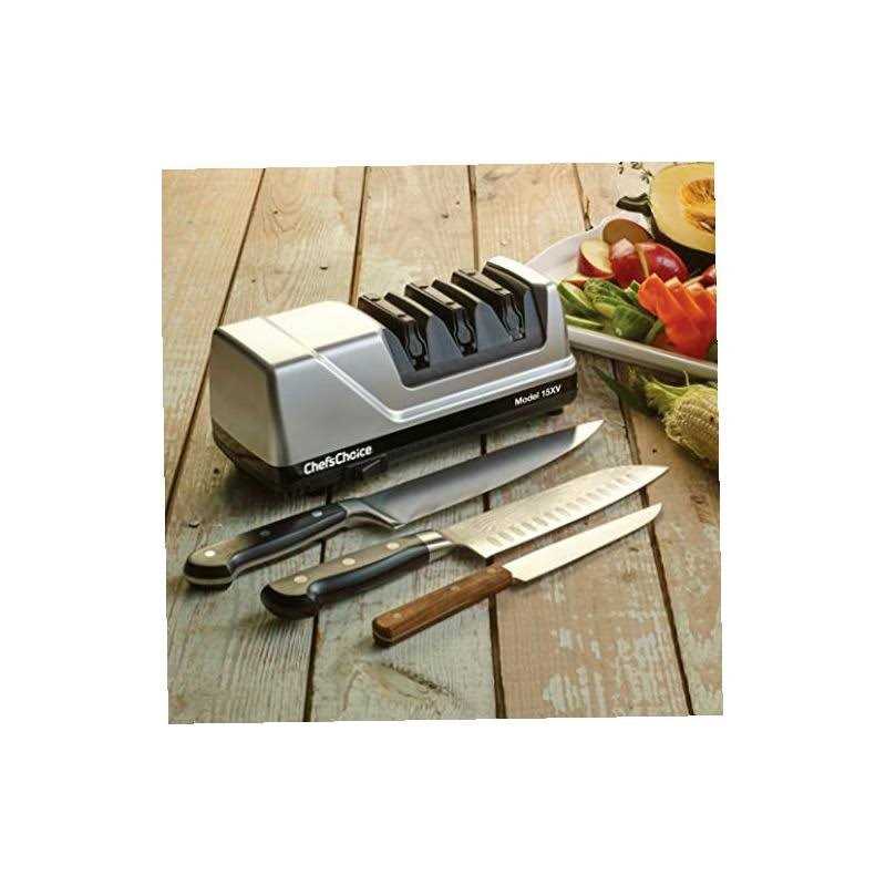 Chef'sChoice Trizor 15XV Professional Electric Knife Sharpener for Kitchen Knives with Diamond Abrasives