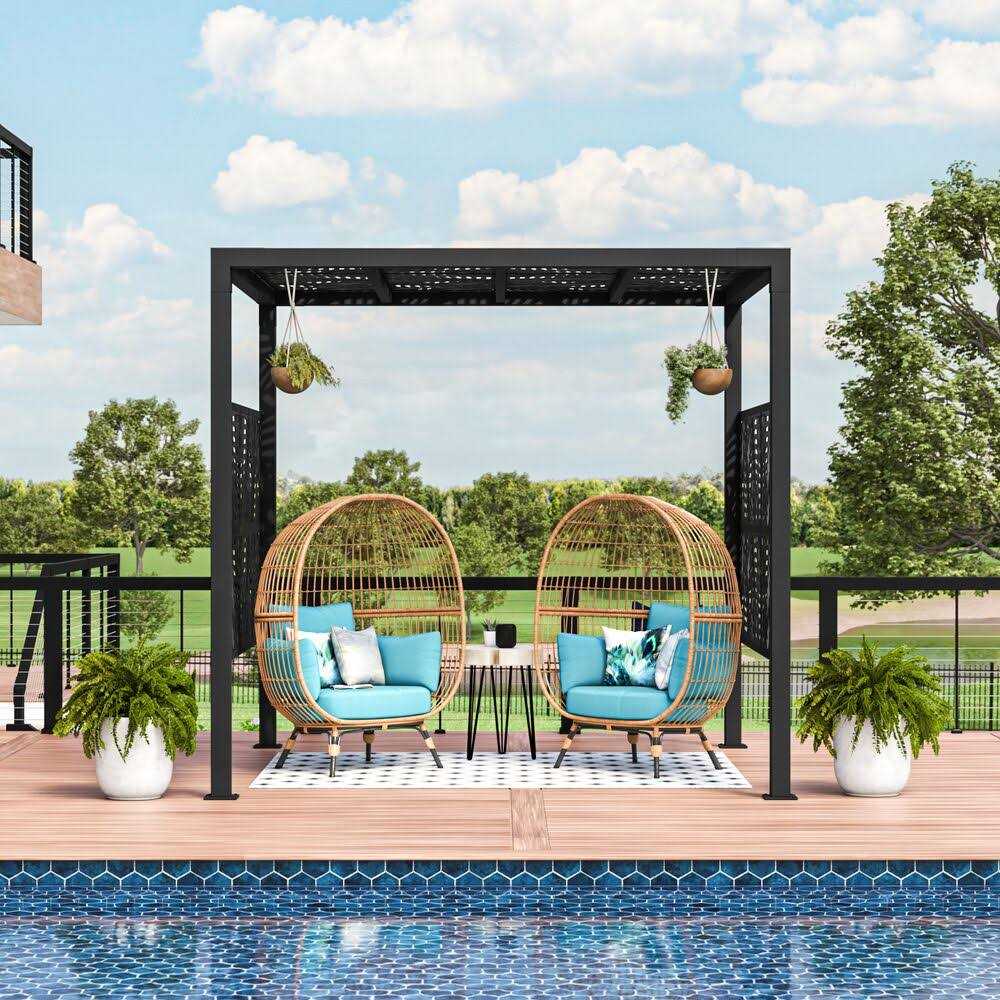 Barrette Outdoor Living Elevation Aluminum 2.29 in. x 3.31 in. x 5.73 ft. Matte Black Beam Kit for Cable Railing System