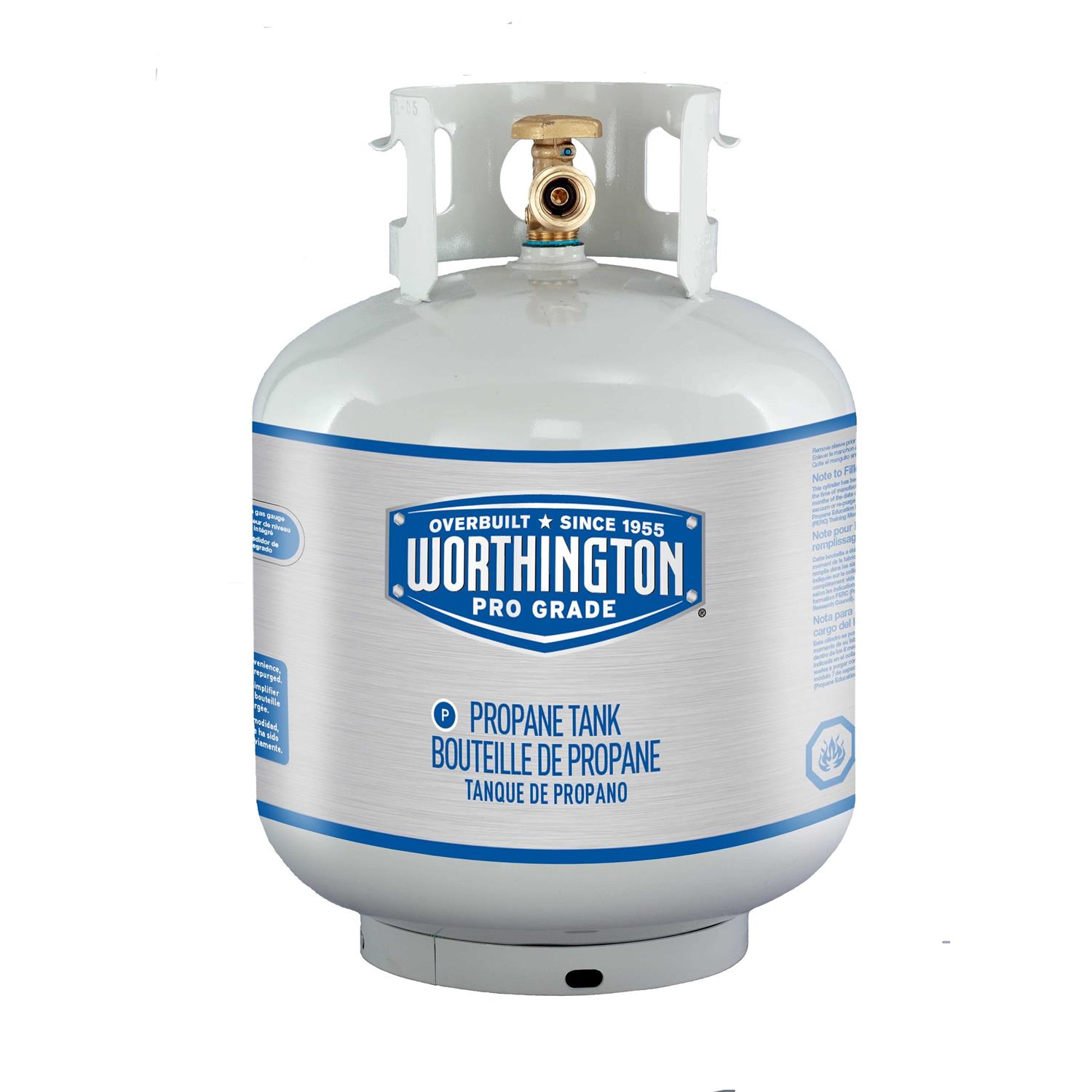 Worthington Propane Gas Steel Cylinder, 20 Lb, Type 1