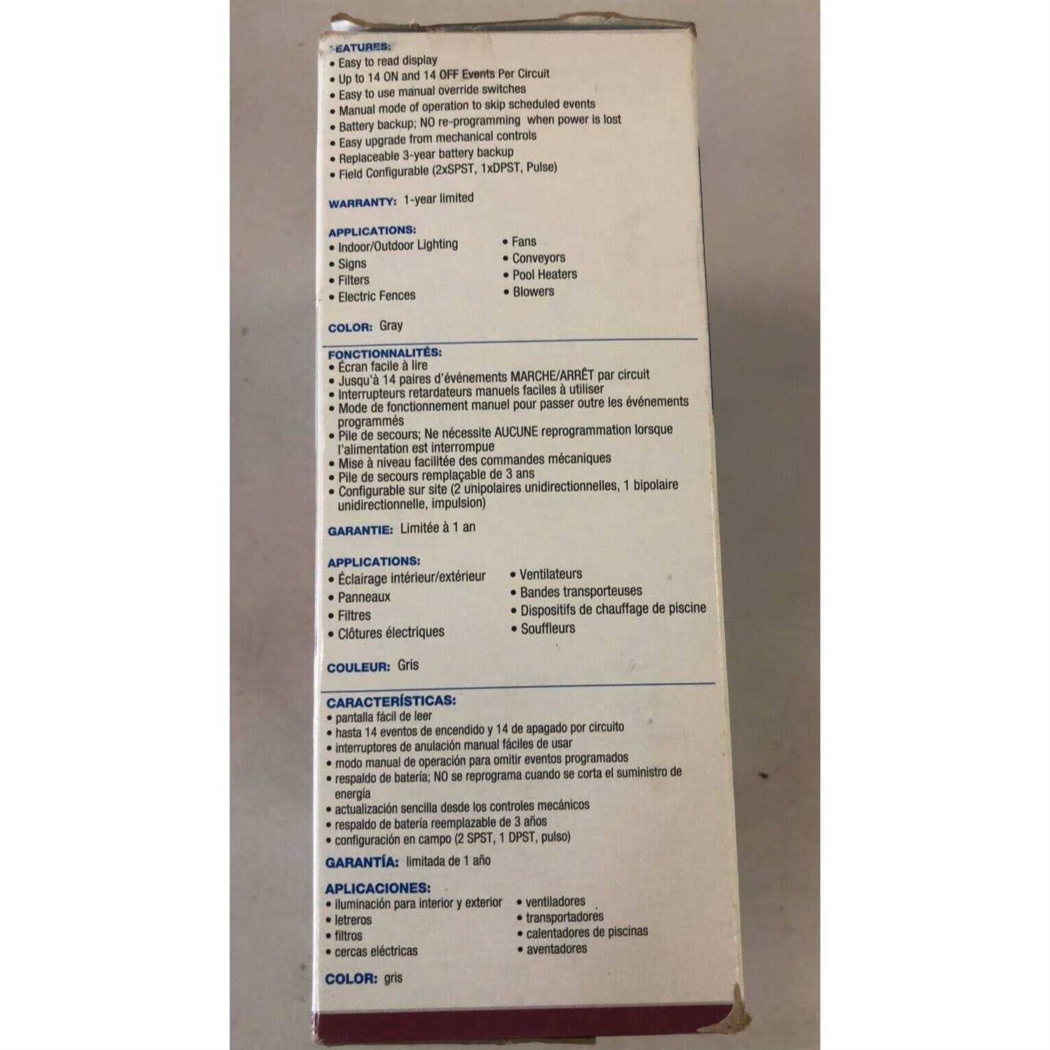 Intermatic DT104 24 Hour Electronic Time Switch Indoor/Outdoor