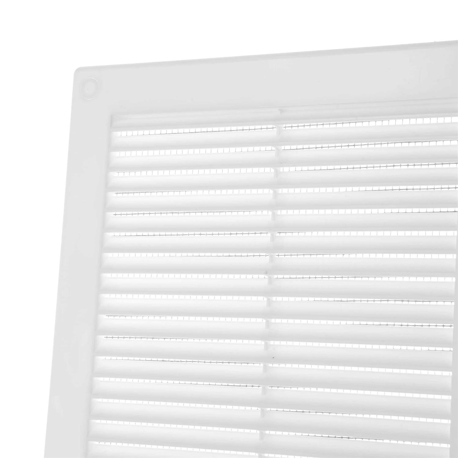 Ecopro Vent Square Vent Grille with Protective mesh. Lightweight Plastic Ventilation Register/Cover. Indoor and Outdoor Soffit