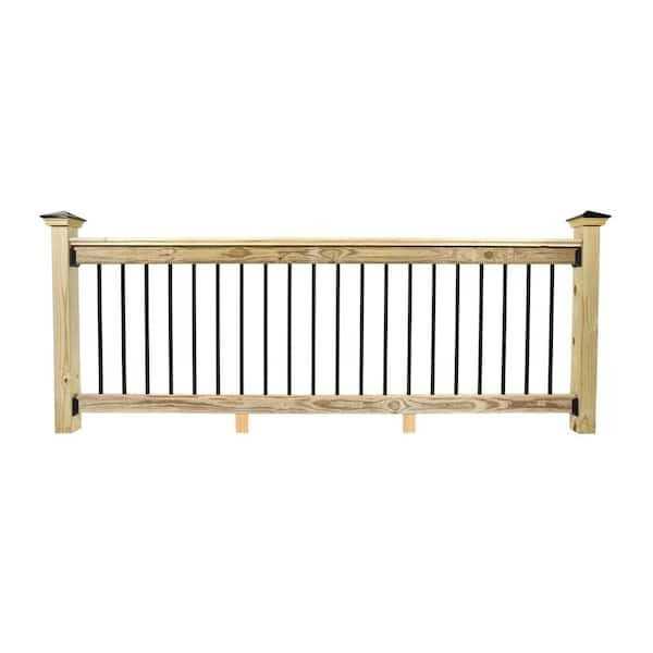 8 ft. Aluminum Pressure-Treated Southern Yellow Pine Deck Rail Kit
