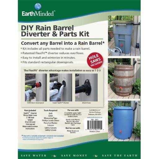 EarthMinded DIY Rain Barrel Diverter and Parts Kit