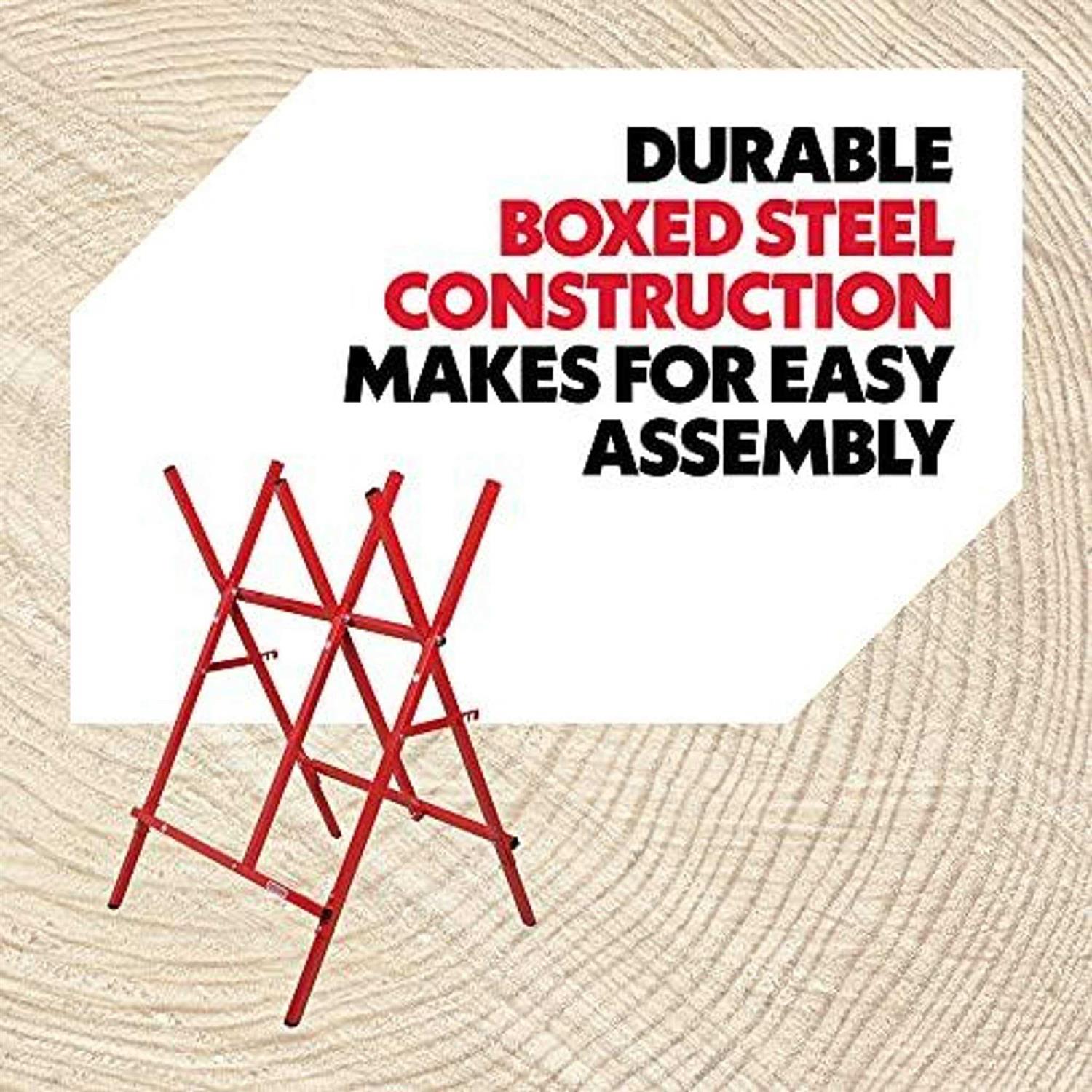 Oregon Steel Log Saw Horse Foldable & Adjustable Sawbuck 10 Inch Log Capacity