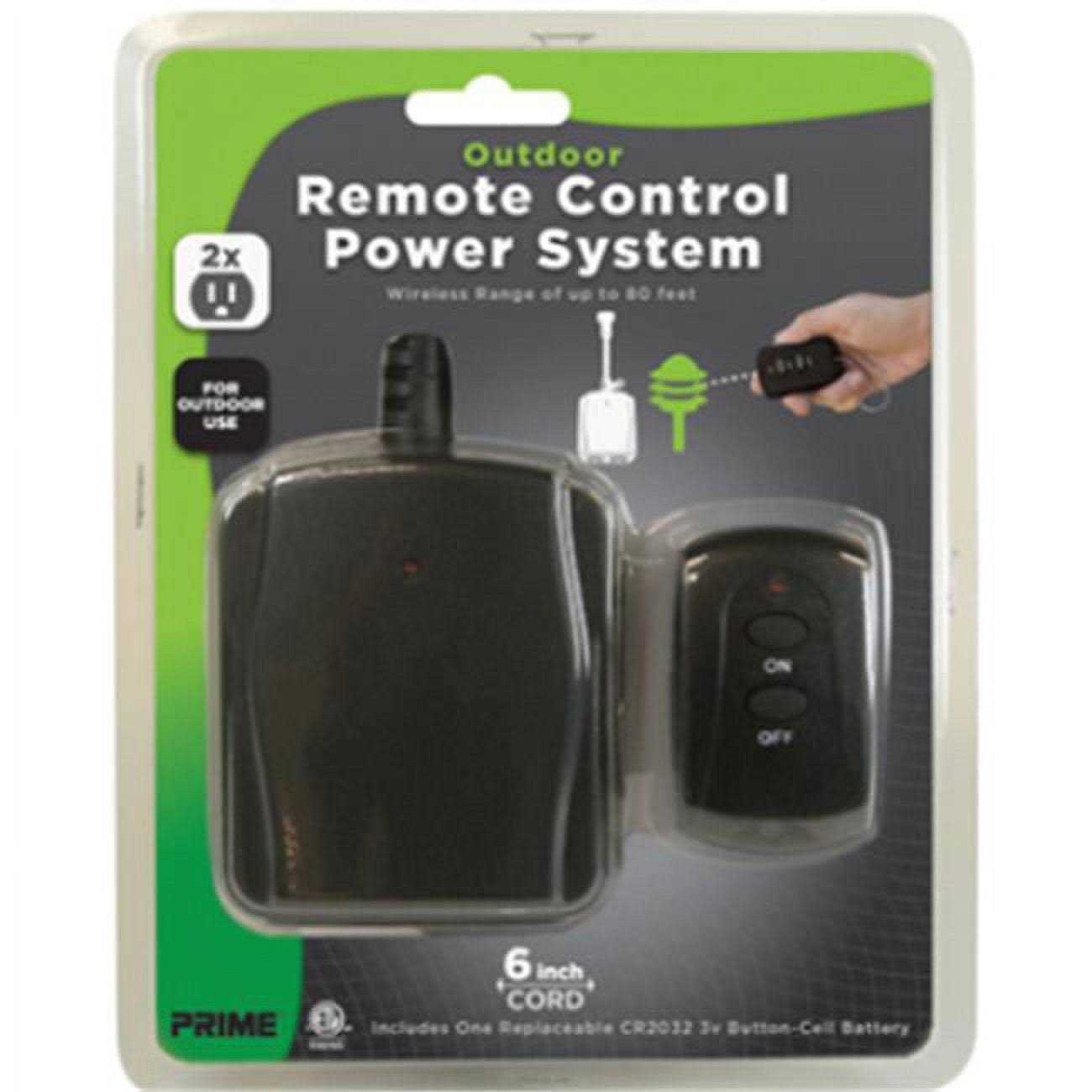 Prime Outdoor Wireless Switch with Remote Control Black