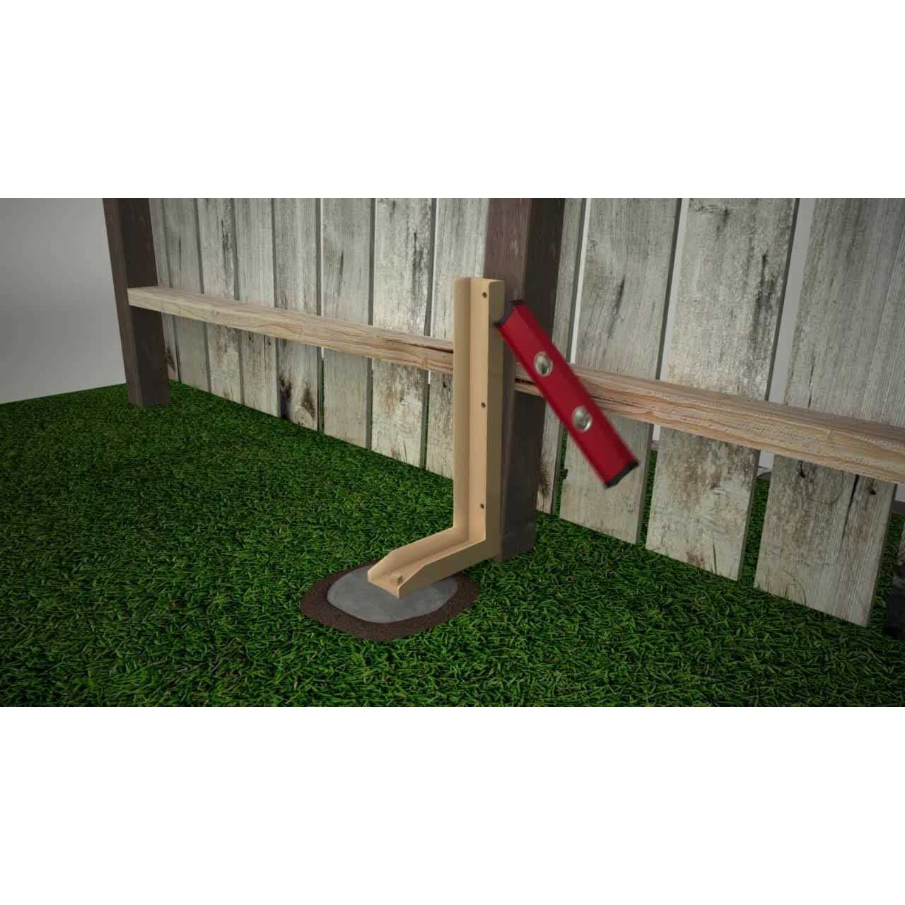 The Fix-A-Fence 8-1/2 in. x 3 in. x 36 in. 11 lb. Heavy Duty Powder Coated Metal Fence Post Repair Bracket