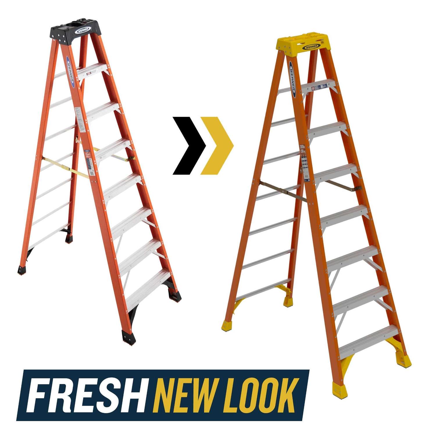 Werner NXT1A08 8 ft Type IA Fiberglass Single Sided Step Ladder