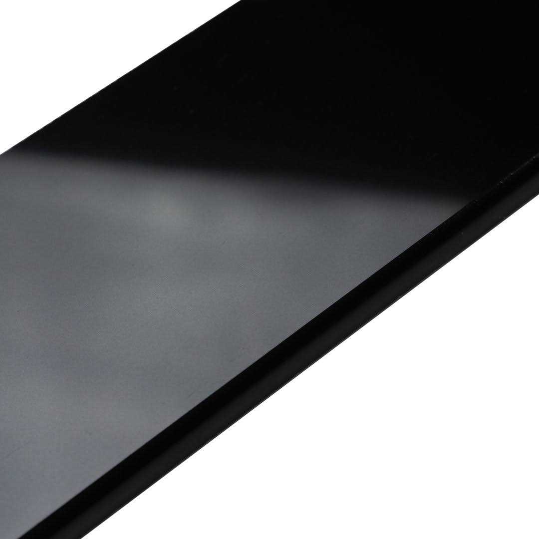 Qube Tiles 24 x 4 Porcelain Bullnose Tile Trim in Absolute Black Nano Bullnose Nano Bullnose