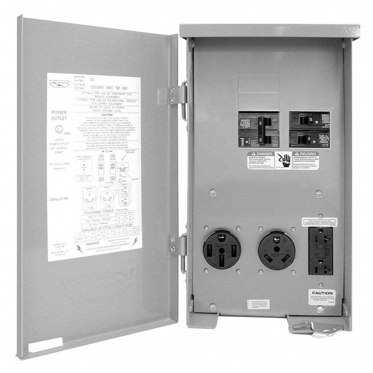 Connecticut Electric 80A Outdoor Power Outlet