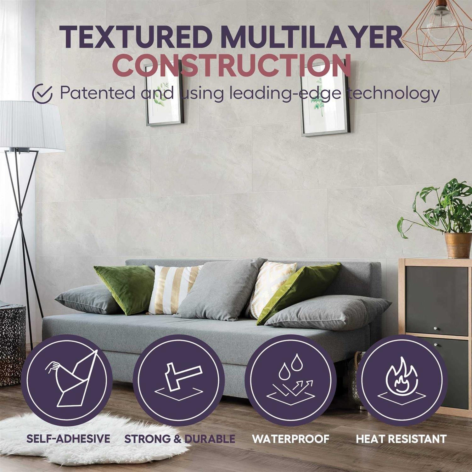 Waterproof Peel and Stick Tiles for Bathroom and Shower, Heat-Resistant Decorative Planks – Noah William Home Peel and Stick Tiles