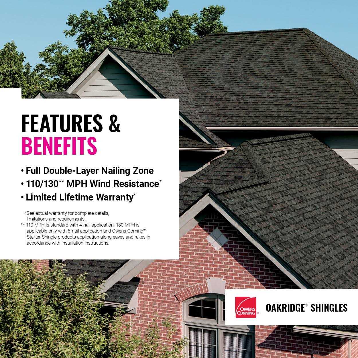 Owens Corning Oakridge Laminated Architectural Roof Shingles