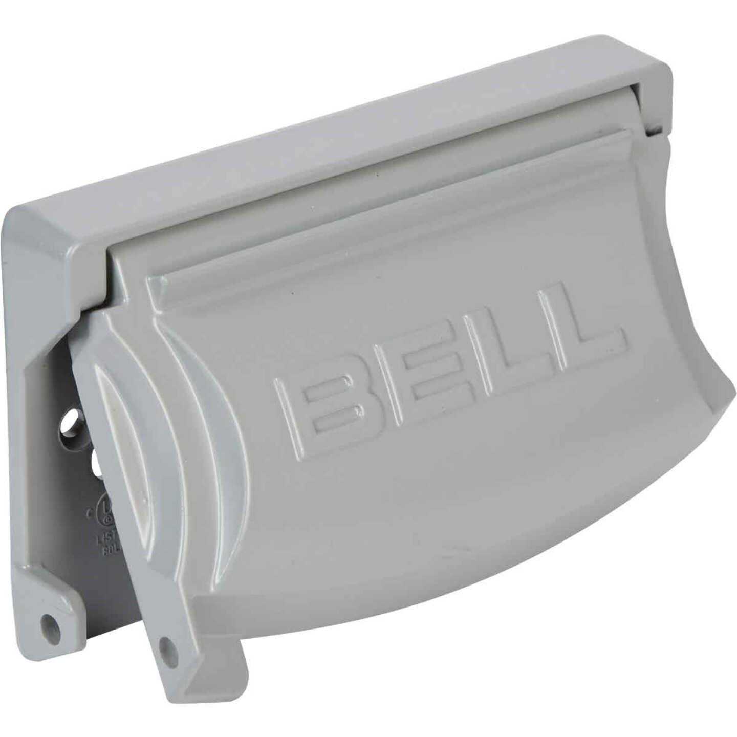 Bell MX1250S Weatherproof Single Outlet Cover Outdoor Receptacle Protector, Grey, Horizontal Flat Color: Grey Model: MX1250S (Hardware & Tools STORE)