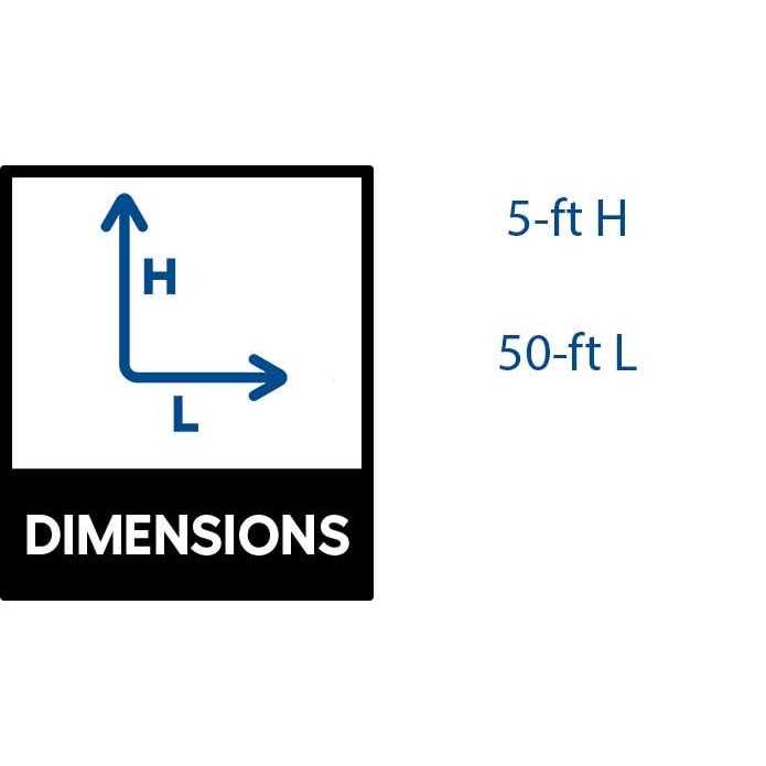 Lowe's 5-ft H x 50-ft W 11.5-Gauge Galvanized Steel Chain Link Fence Fabric with Mesh Size 2.375-in 57780006