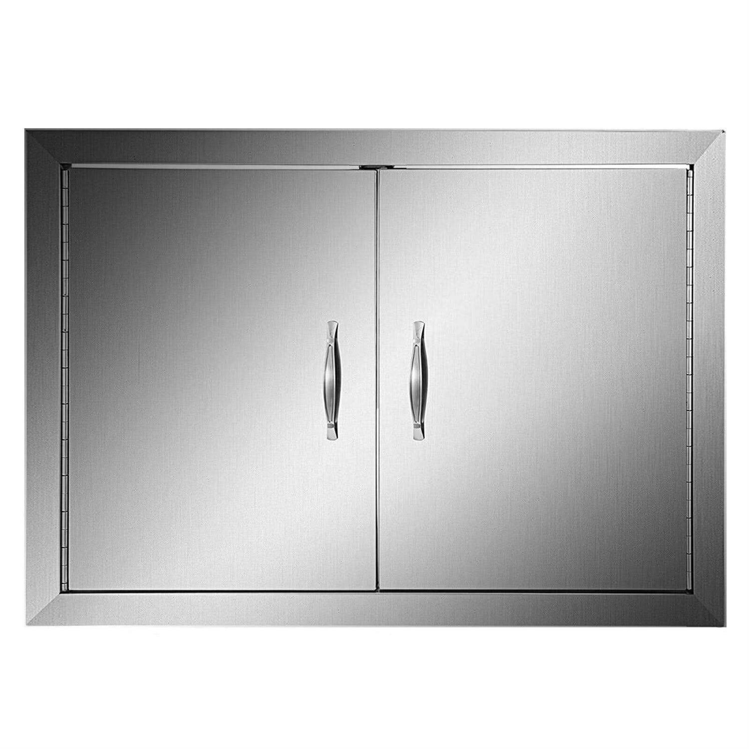 VEVOR BBQ Double Access Door 31 in. W x 24 in. H BBQ Door Stainless Steel Wall Construction Kitchen Door for BBQ Island,Grill 31X24CBXGCGSKM001V0