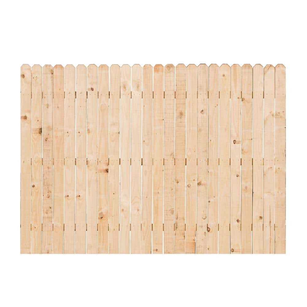 Lowe's 6-ft x 8-ft Pine Dog Ear Privacy Fence Panel 7643
