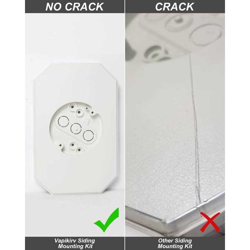 Vapikirv Siding Mounting Kit, White Outdoor Light Mounting Block with Built-in Box, Siding Mounting Plate for 1/2 inch Lap Double and 4 inch Siding