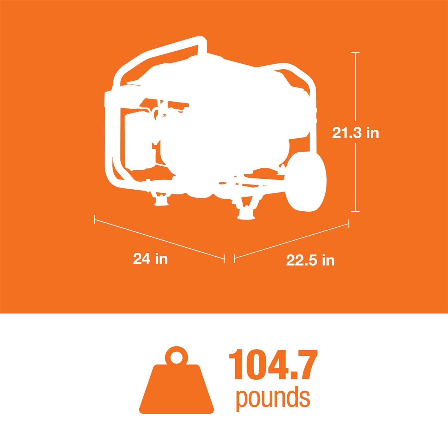 Generac 3600W 120V PowerRush Gasoline Home Standby Portable Generator 7721