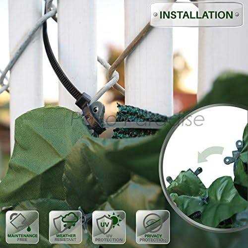 Patio Paradise Faux Ivy Privacy Fence Screen with Mesh Back-Artificial Leaf Vine Hedge Outdoor Decor-Garden Backyard Decoration Panels