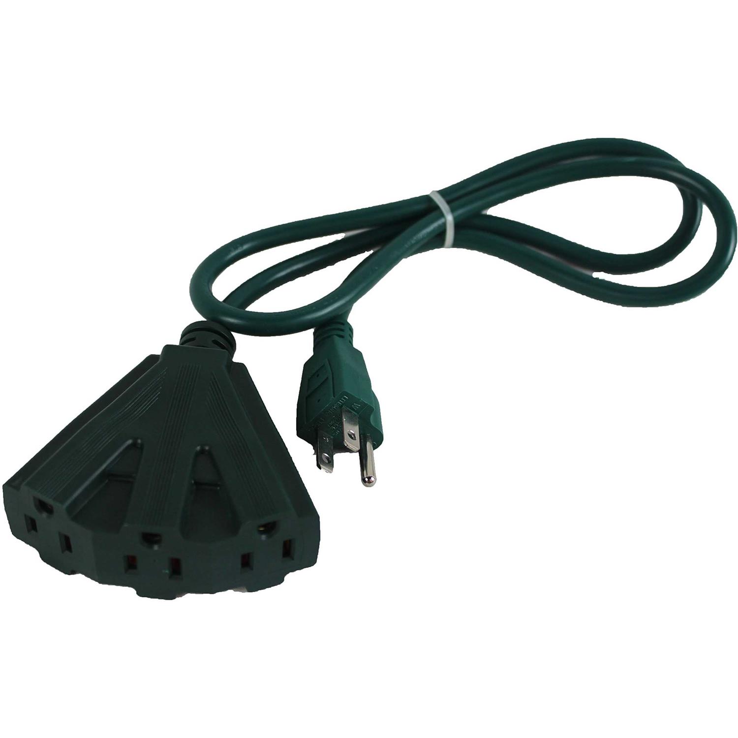 Maxworks 80697 Heavy Duty Indoor/Outdoor Triple Tap 3 Ft. Extension Cord -16 Awg/3c-etl Approved