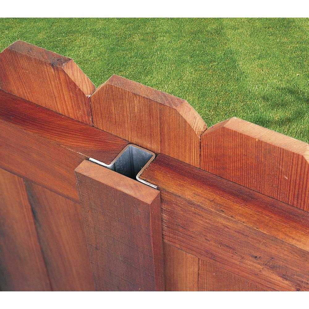 Master Halco Galvanized Steel Wood Fence Line Post 633663