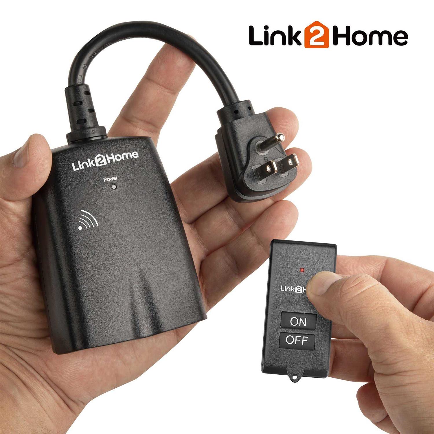 Link2Home Outdoor Weatherproof Wireless Remote Control Outlet