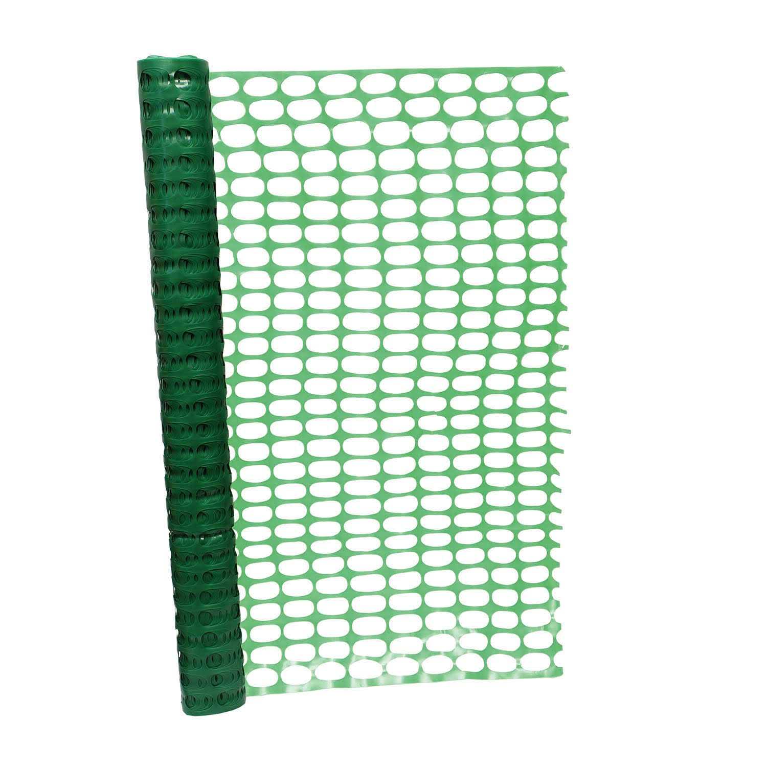 BISupply Temporary Fencing for Yard Green Outdoor Plastic Construction Fencing Roll for Dogs, Garden and Events