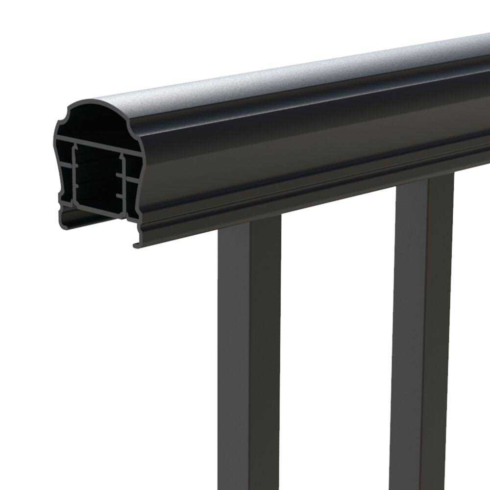 Barrette Outdoor Living VersaRail Classic 8 ft. x 36 in. Matte Aluminum Rail Stair Kit