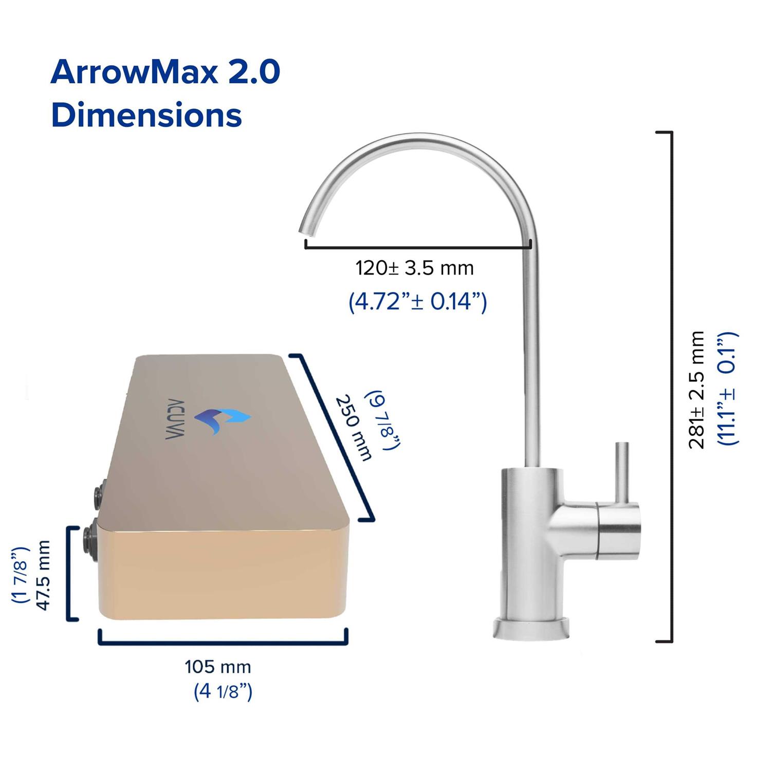 Acuva ArrowMax 2.0 UV-LED Water Purifier with Smart Faucet