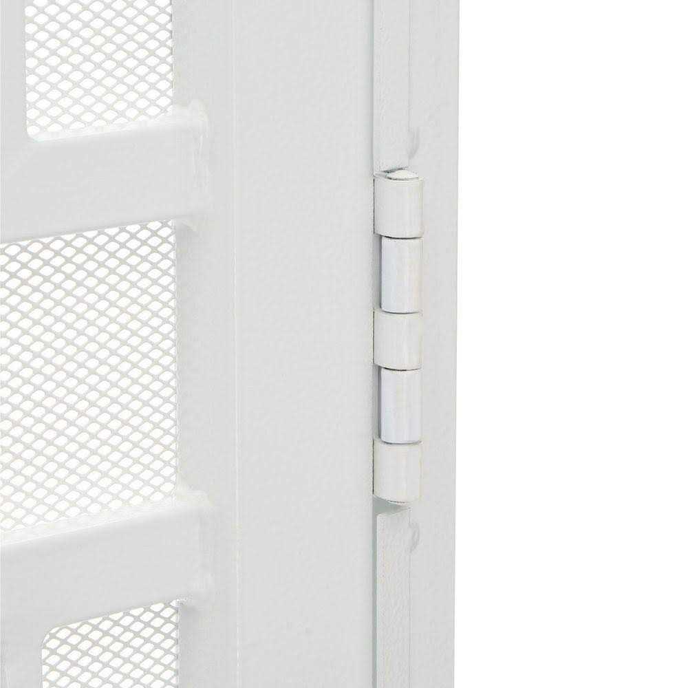Titan 36 in. x 80 in. Arcada White Surface Mount Outswing Steel Security Door with Expanded Metal Screen