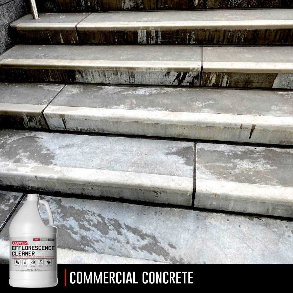 RadonSeal Efflorescence Remover Cleans Efflorescence Mortar Haze Lime Deposits And Rust Stains No Odor Safe For Use Indoors & Outdoors